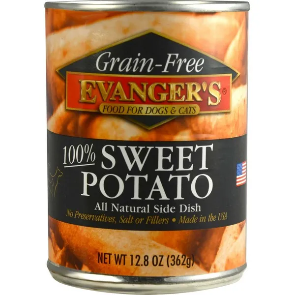 12/12.5oz Evanger's Grain-Free Sweet Potato For Dogs & Cats - Food